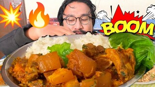 PORK WITH CHICKEN CURRY💥🔥 MUKBANG || PORK WITH CHICKEN EATING CHALLENGE || PORK CURRY EATING SHOW