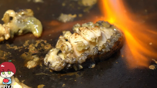 ตลาดกลางคืน Bupyeong Kkangtong หอยเป๋าฮื้อเนยย่าง อาหารริมทางเกาหลี