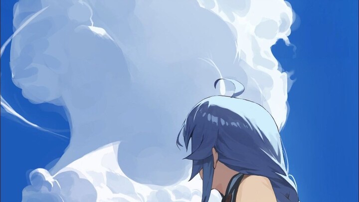 【Painting process】Draw a cloud in two minutes