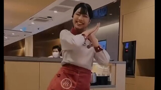 WOW! Haidilao girl has a new dance, ASMRZ music