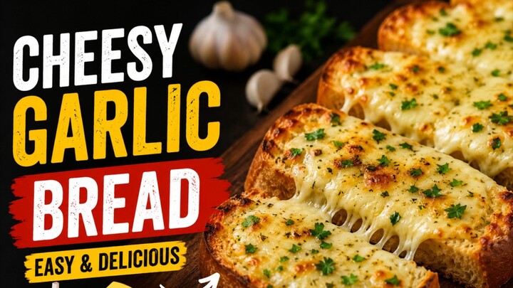 Cheesy Garlic Bread | Easy & Delicious Recipe 🧄🧀
