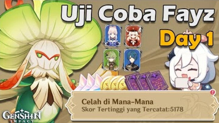 New Event Genshin Impact 3.0 Sumeru Uji Coba Fayz ( Celah di Mana-Mana ) Day 1