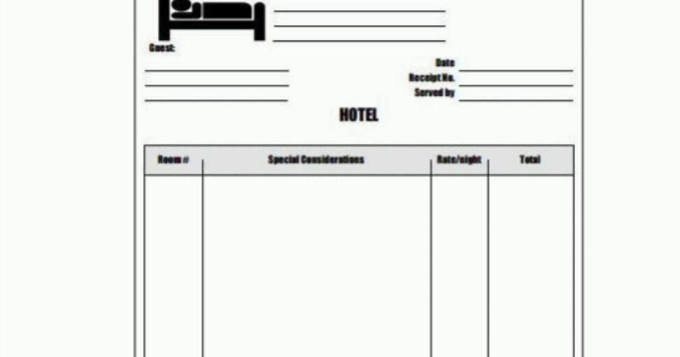 how to free download hotel receipt template in word document bilibili