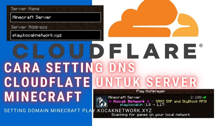 Cara Setting Server Minecraft Menggunakan CloudFlare DNS