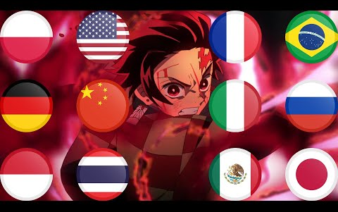 [ Demon Slayer ] Red Lotus Theme Song 12 languages mixed (including Chinese version) Put on your hea