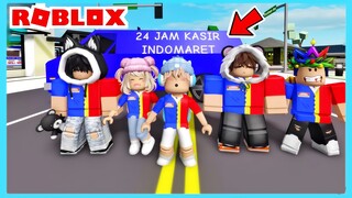 24 Jam Kerja Sebagai Kasir Indomaret Di Roblox Brookhaven ft @Shasyaalala