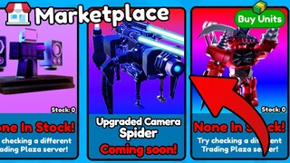 New Update 😲 Upgraded Camera Spider Is Coming Soon! 🔥 - Roblox Toilet Tower Defense EPISODE 72
