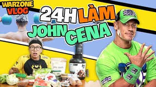 THỬ THÁCH 24H ĂN THỰC ĐƠN NHƯ JOHN CENA - 3000 CALO? | WARZONE VLOG 348