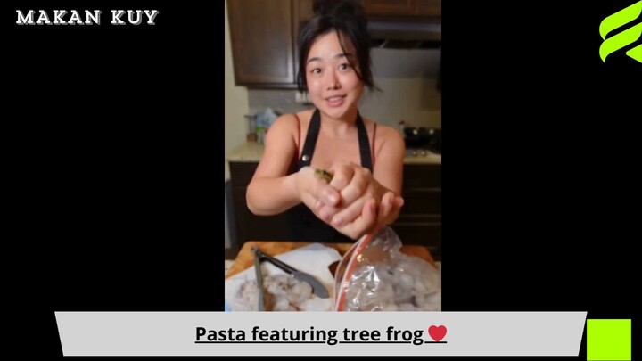 Pasta featuring tree frog ❤️