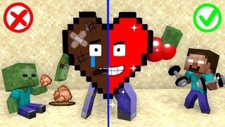 Monster School : Herobrine, Don't Waste Food - Minecraft Animation