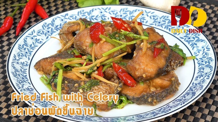 Fried Fish with Celery | Thai Food | ปลาช่อนผัดขึ้นฉ่าย