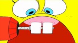 SpongeBob has no more gaps between his teeth and has become a cool guy!