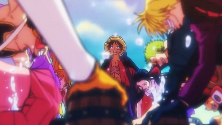All members of the Straw Hat Crew are on board the ship