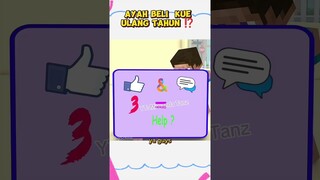 AYAH BELI KUE ULNAG TAHUN KU ⁉️ #sakura #pomni #minecraft #skibiditoilet #tvman #viral