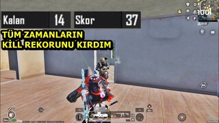 TÜM ZAMANLARIN KİLL REKORUNU KIRDIM !  BU MAÇ BİR DAHA GELMEZ SOLO SQUAD PUBG MOBİLE