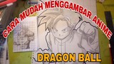 cara mudah menggambar anime dragon ball son gohan