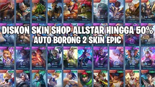 DISKON SKIN SHOP ALLSTAR 2024 HINGGA 50% - AUTO BORONG BANYAK SKIN MENGGUNAKAN PROMO DIAMOND