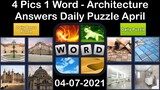 4 Pics 1 Word - Architecture - 07 April 2021 - Answer Daily Puzzle + Daily Bonus Puzzle