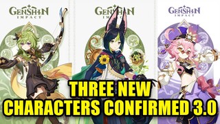 ALL NEW 3.0 CHARACTERS & PATCH NOTES (Reaction) | Genshin Impact