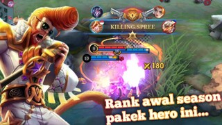 Rank awal season !? masih terasa aroma warga epic abadi !? kita pake hero inu dulu - Mobile legends