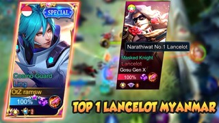 AGGRESSIVE LING VS LANCELOT, KETEMU TOP 1 LANCELOT MYANMAR - LING FASTHANDGAMEPLAY #34