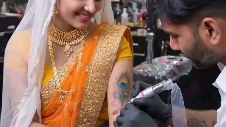 Pawan тЭдя╕П Baby Tattoo Design ЁЯШН | Beautiful Peacock Feather Tattoo | Love Tattoo #tattoo
