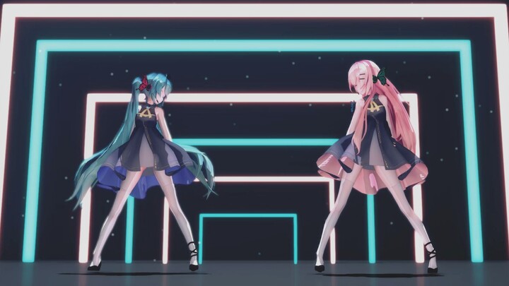 [MMD/Hatsune Miku, Megurine Rika] Aula Dansa Shimo/ワールズエンド・ダンスホール