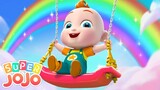 Let's Play on the Swing | Safety Song | @Super JoJo - Nursery Rhymes | Playtime with Friends
