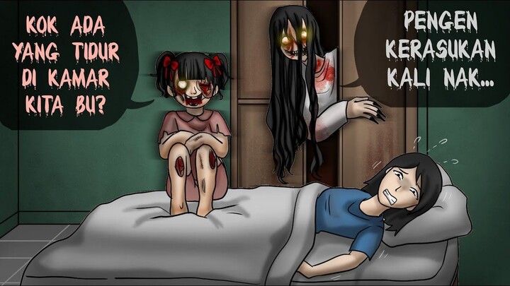 Lemari Setan - Terkunci! malamnya buka2 sendiri #HORORMISTERI _ Kartun Hantu, An