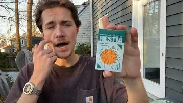 Smoking a Hestia "Viridis Form" Menthol Cigarette - Review