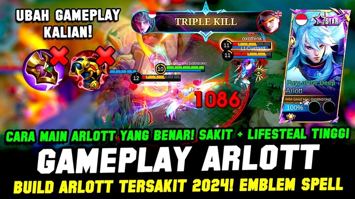 UBAH GAMEPLAY ARLOTT KALIAN❗CARA MAIN ARLOTT TERBARU❗BUILD ARLOTT TERSAKIT 2024❗COMBO ARLOTT SKILL 2