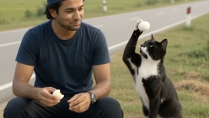 Jisan showed Milo how to crack an egg… 🥚😂 Milo chose the WRONG egg! 😹💦