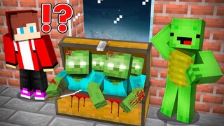 Why Zombies Live in JJ and Mikey's Chest in Minecraft - Maizen Zombie Apocalypse