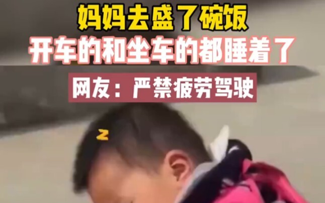 Mom went to dish up a bowl of rice, and both the driver and the passenger fell asleep… “Stay safe!” 