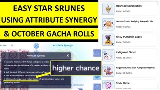 HIGHER CHANCE TO GET YOUR SRUNES! PLUS OCTOBER GACHA ROLLS!