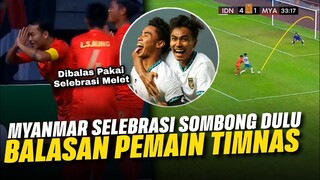 AWALNYA SELEBRASI SOMBONG DULUAN😏Lihat Reaksi Pemain Myanmar Min Htwe Saat Timnya Dibantai Timnas
