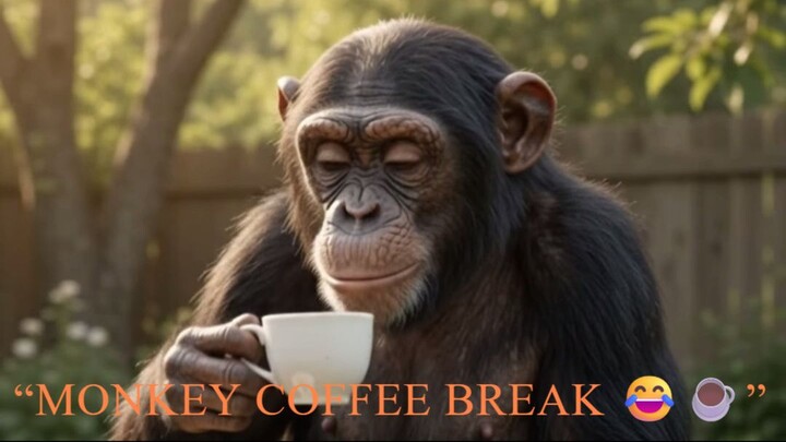 Have you ever seen a monkey enjoy a coffee break like this? 😂🐒☕