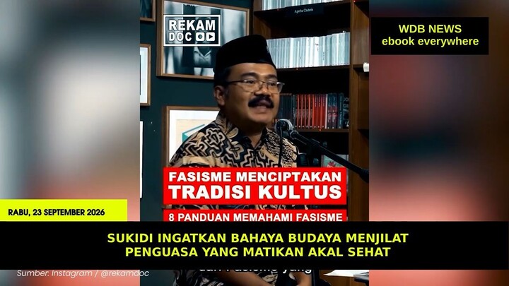 Sukidi Ingatkan Bahaya Budaya Menjilat Penguasa yang Matikan Akal Sehat