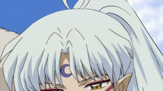 Sesshomaru mengenakan setelan rambut ekor kuda tinggi/pendek dan selalu terlihat seperti ayahnya!