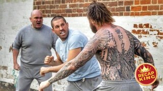 WRONG TARGET! This tattooed prisoner is clearly dealing with the wrong new inmate