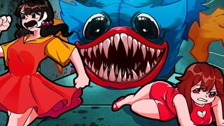 ตุ๊กตาเกมปลาหมึก ( ) VS Poppy Playtime - Ankha x Huggy Wuggy - Friday Night Funkin Animation