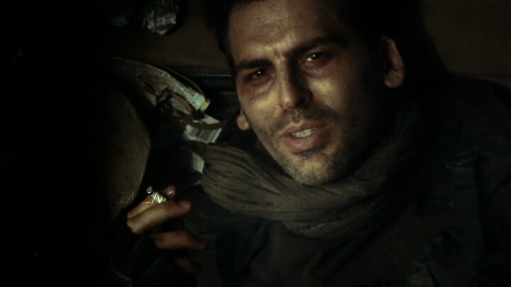 The ultimate “real man” Carlos moment: igniting a fuel truck to clear a path for his teammates!