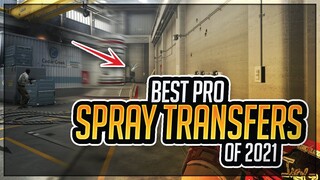 THE BEST PRO SPRAY TRANSFERS OF 2021! (INSANE SPRAY CONTROL) - CS:GO