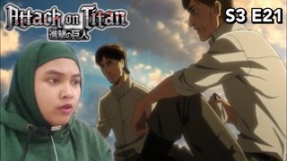 THE ATTACK TITAN | Attack On Titan Season 3 Episode 21 REACTION INDONESIA