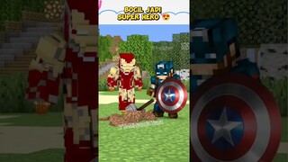 BOCIL JADI SUPER HERO, SUPERMAN, IRON MAN, SPIDERMAN KALAH 😱 #sakura #pomni #minecraft
