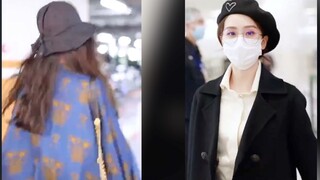 When she goes out, she looks so cool. Liu Shishi looks so cool walking at the airport!