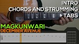 December Avenue - Magkunwari Guitar Tutorial [INTRO, CHORDS AND STRUMMING + TABS]