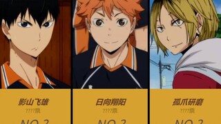 日本网民票选《排球少年》最受欢迎的角色排行榜~！