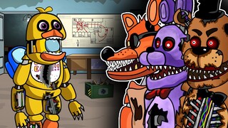 AMONG US & CHICA vs. FNAF Animatronics | Freddy | Bonnie | Foxy | Toonz Animation |어몽어스 VS 프레디 애니메이션