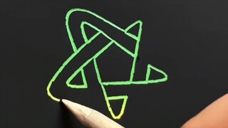 Draw a pentagonal star with pentagons# Learn it in one go